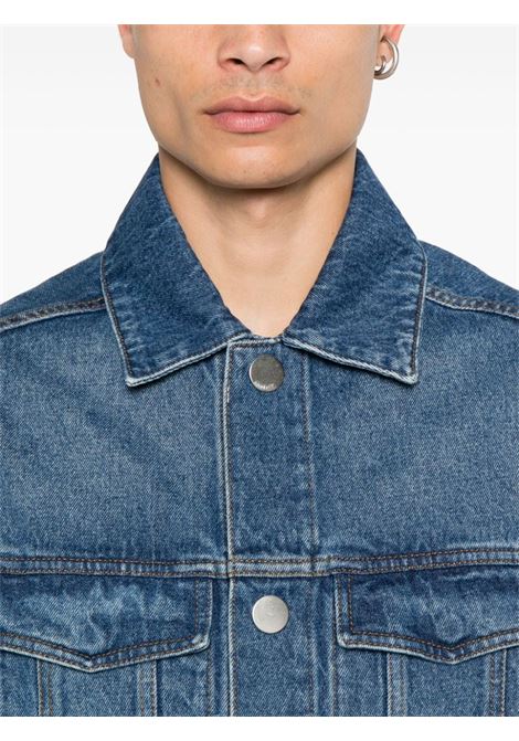 Giubbotto in denim in blu di AMI Paris - uomo AMI PARIS | HJK257DE0031480